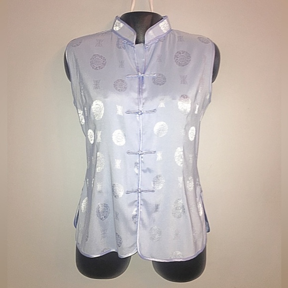 Silk Chinese Tea Time Top - Picture 7 of 8